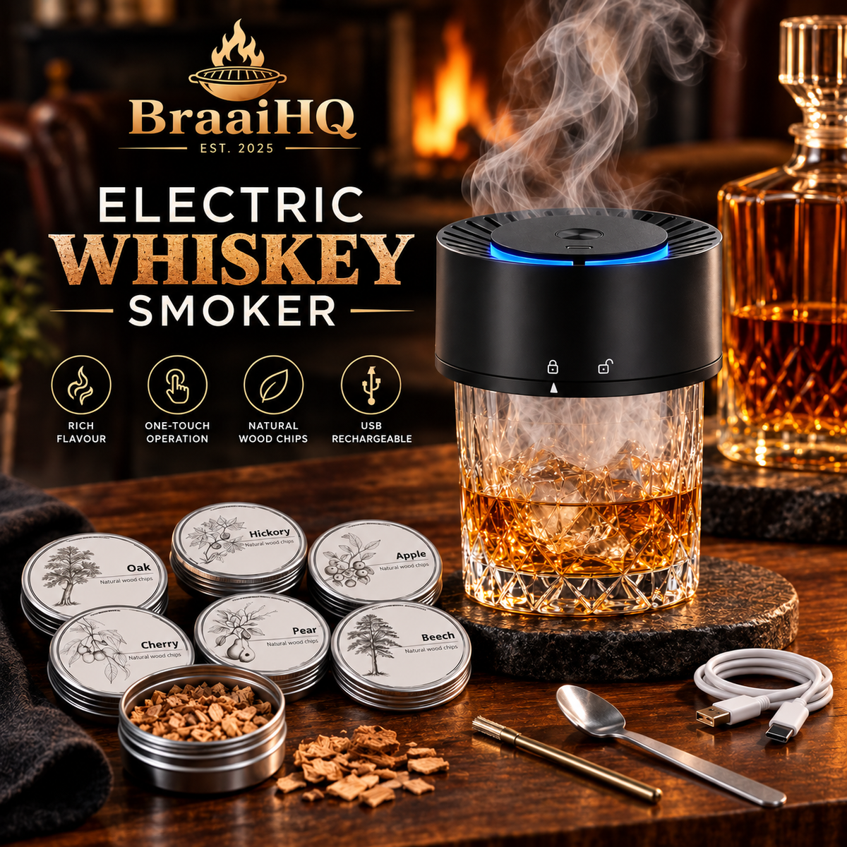 BraaiHQ Electric Whiskey Smoker