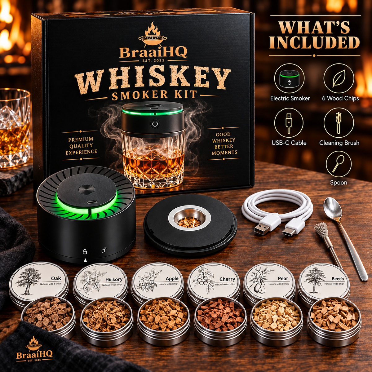 BraaiHQ Electric Whiskey Smoker